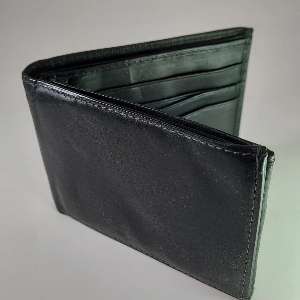 Leather Wallet With Flip Out ID Holder, Handcrafted